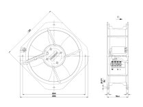 Вентилятор осевой промышленный Ebmpapst, арт: W2E200HH3801.