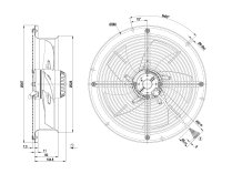 Вентилятор осевой промышленный Ebmpapst, арт: W2D300CP0230.