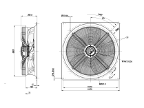 Вентилятор осевой промышленный Ebmpapst, арт: W3G800GA7751.