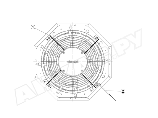 Вентилятор осевой промышленный Ebmpapst, арт: W3G500KM03I2.