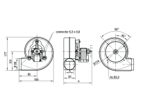 Центробежный вентилятор Ebmpapst RLG108/4200A29-3030LH-577 agw, арт: 55460.97630.