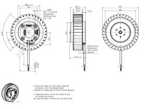 Центробежный вентилятор Ebmpapst RET 97-25/14/2 TDP, арт: 9594314052.
