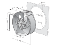 Вентилятор осевой промышленный Ebmpapst 7450 ES, арт: 9275220001.