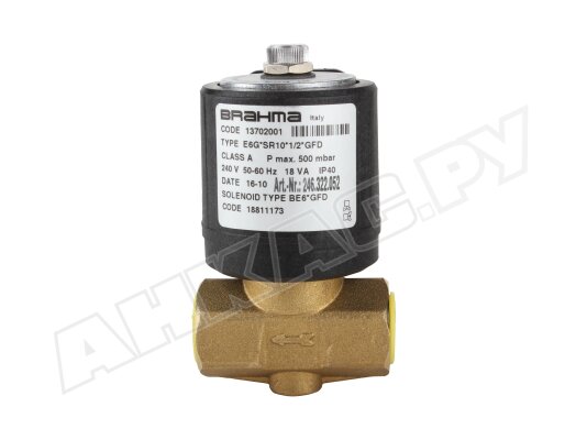 Газовый электромагнитный клапан Brahma E6G*SR10*1/2*GFD 13702001 Газовый электромагнитный клапан Brahma E6G*SR10*1/2*GFD 13702001