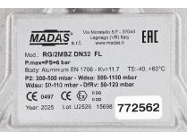 Регулятор давления газа Madas RG/2MBZ DN 32 FL, арт: RB32Z R120.