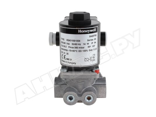Газовый электромагнитный клапан Honeywell VE4015B1004. Газовый электромагнитный клапан Honeywell VE4015B1004.