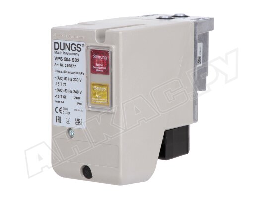 Блок контроля герметичности Dungs VPS 504 S02 со штекером 230 В / 50 Гц, арт: 219877.