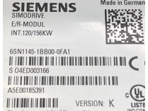 Модуль питания и рекуперации Siemens Simodrive 611 E/R-Modul, арт: 6SN1145-1BB00-0FA1