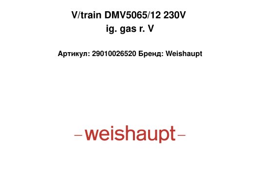 V/train DMV5065/12 230V ig. gas r. V