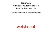 Двигатель W-D160/240-2/18K0, 380-415 В 50 Гц, 21871407110