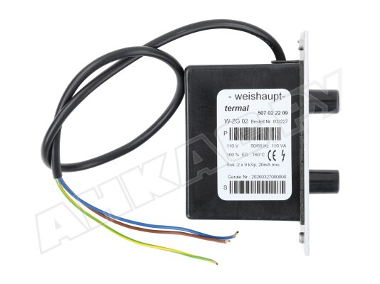 Трансформатор розжига Weishaupt W-ZG 02, арт: 603227