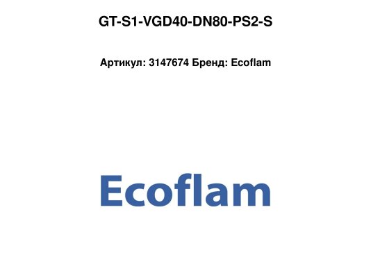 GT-S1-VGD40-DN80-PS2-S