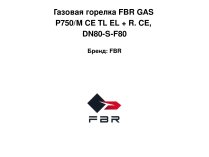 Газовая горелка FBR GAS P750/M CE TL EL + R. CE, DN80-S-F80