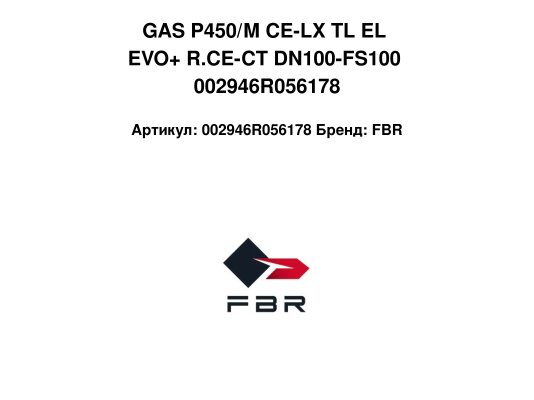 GAS P450/M CE-LX TL EL EVO+ R.CE-CT DN100-FS100 002946R056178