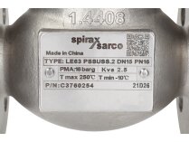 Клапан Spirax Sarco DN15 - LE63PSSUSS.2 - Kvs 2.5 - Flanged PN16 с приводом